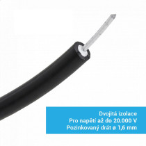 Kabel vysokonapěťový 20m 1,6mm